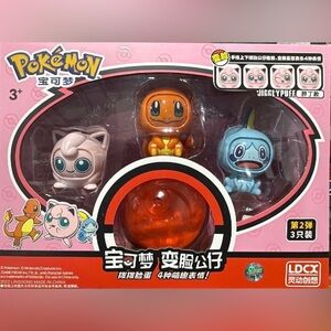 Transforming Figures Set - Jigglypuff, Scorbunny, Sobble